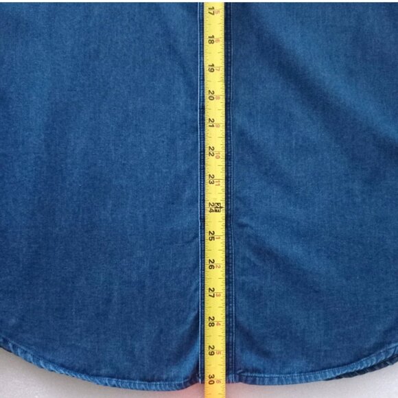 US Polo Assn Mens Denim Button Up Shirt Long Sleeve Medium Blue Casual Western L - Picture 5 of 8